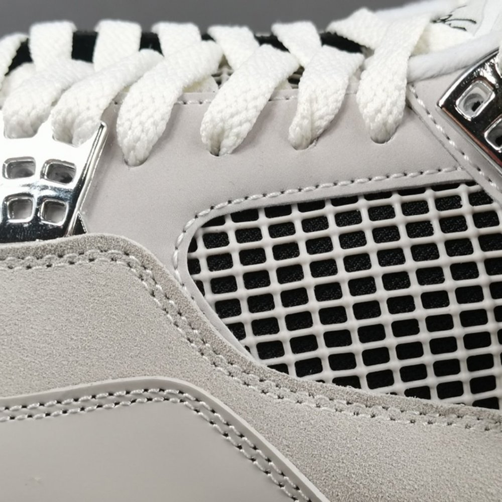 Air Jordan 4 Retro White Gray Basketball Shoes - Picture 6 of 10